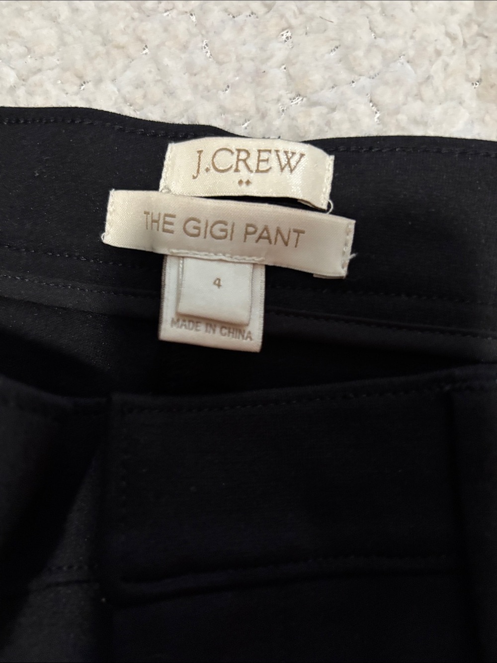 J. Crew Gigi Pant in Black - Tailored Straight Leg